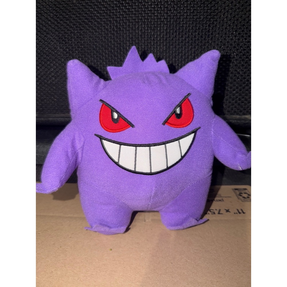 Pokemon Gengar Plush Stuffed Animal Purple Ghost Type Toy 6 Inch Wide Grin